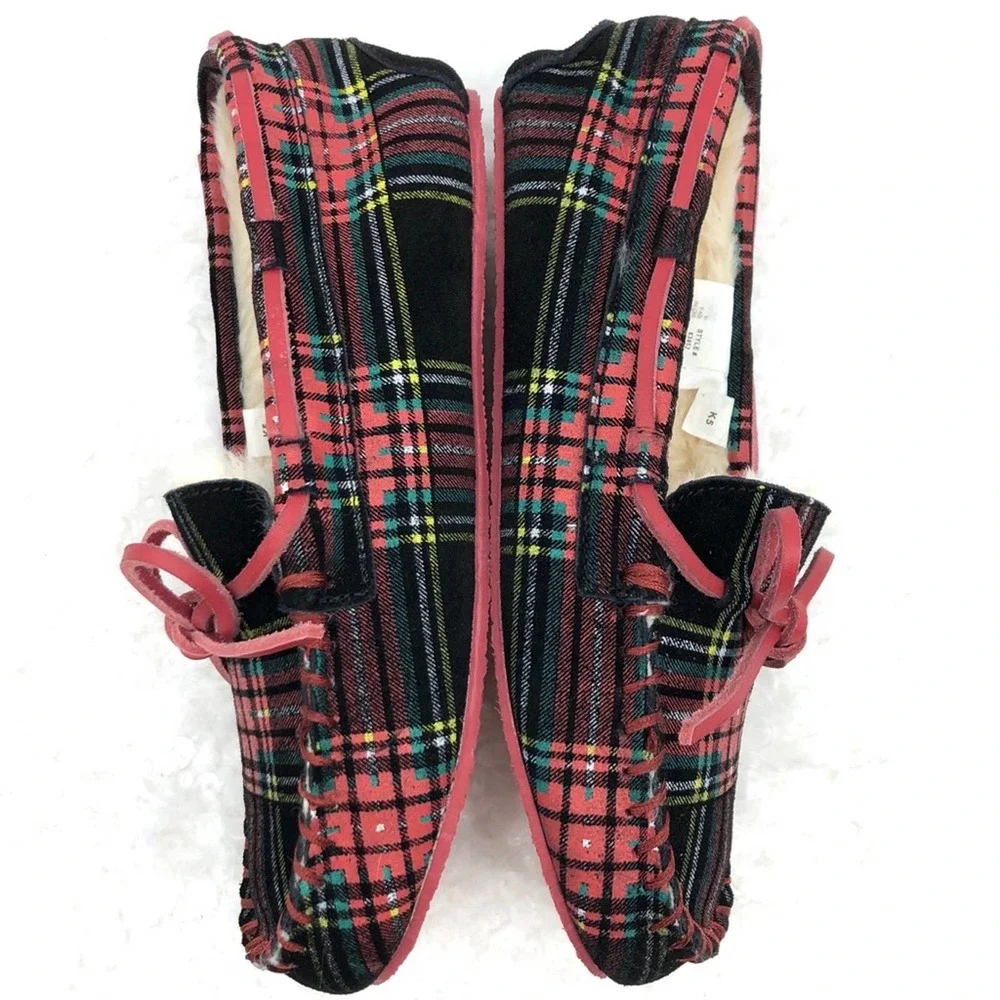 J Crew Crewcuts Stewart Tartan Moccasin Slippers